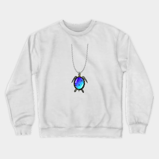 Turtle Pendant Crewneck Sweatshirt by KC Morcom aka KCM Gems n Bling aka KCM Inspirations